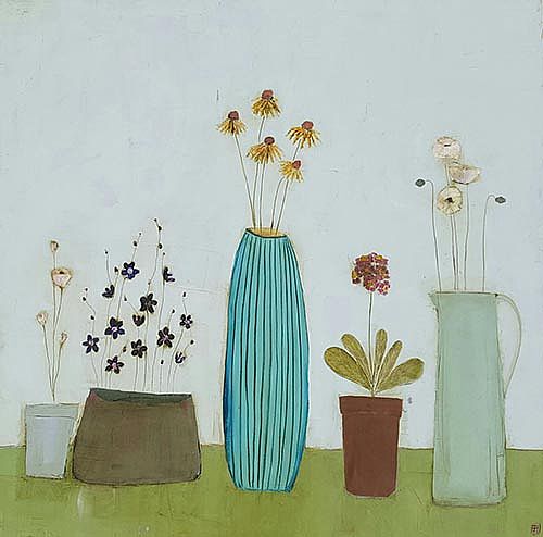 Eithne  Roberts - Echinacea vase and other blooms
